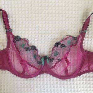 Freya Pink & blue lace bra size 30G